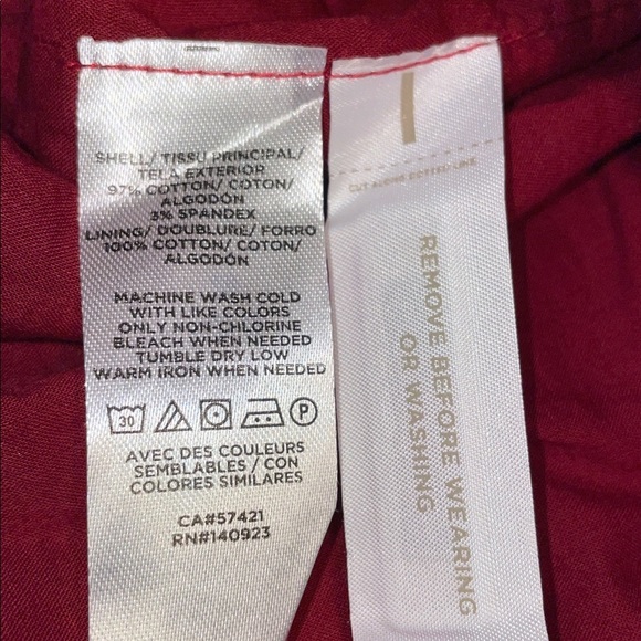 NWT Loft Plaid Swing/Shirt Dress. Size XL. Long Sleeve.  Cotton Blend.  Red. - Picture 7 of 11